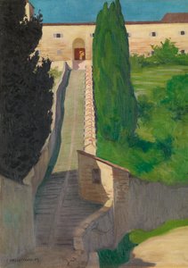 Die Stufen des Klosters San Marco, Perugia, 1913 von Felix Edouard Vallotton