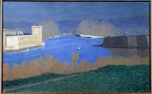 Ansicht des Hafens von Marseille von Felix Edouard Vallotton