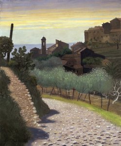 Ansicht der Kirche Saint-Anne in Cagnes-sur-Mer, Alpes Maritimes von Felix Edouard Vallotton