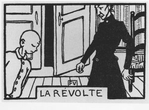 Illustration für Karottenkopf (Poil de Carotte): „la revolte“ geschrieben von Jules Renard, ed. Flammarion (Illustration) von Felix Edouard Vallotton