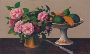 Stillleben mit Blumen und Früchten