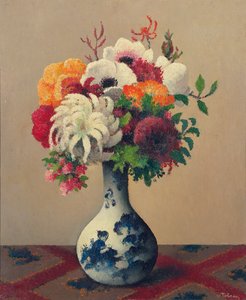 Stillleben mit Blumen in einer chinesischen Vase