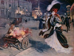 Paris bei Nacht im Opernviertel, 1907