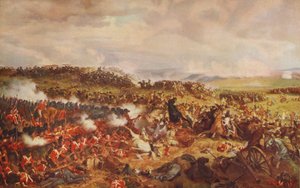 Angriff der französischen Kürassiere bei Waterloo, 1874, um 1915