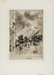 Ein Steg in England von Felix Hilaire Buhot