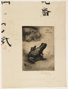Bronzefrosch-Tintenfass, 1883 von Felix Hilaire Buhot