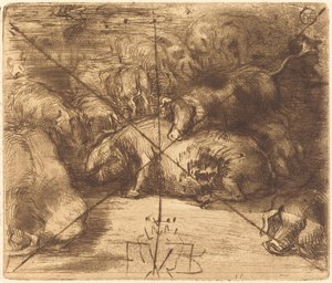 Schweine in der Sonne, ca. 1878