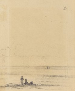 Figuren an einem Ufer [verso] von Felix Hilaire Buhot