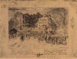 Der Platz der Märtyrer und die Gefängniskneipe von Felix Hilaire Buhot