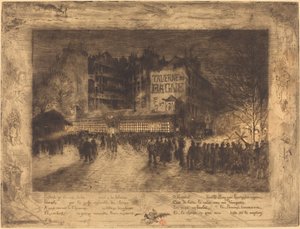 La Place des Martyrs und die Taverne des Gefängnisses, 1885 von Felix Hilaire Buhot