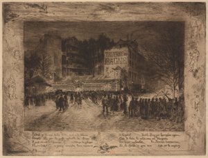La Place des Martyrs und die Taverne du Bagne von Felix Hilaire Buhot