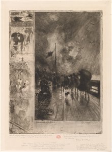 Landung in England von Felix Hilaire Buhot