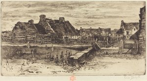 Die großen Strohhütten von Felix Hilaire Buhot