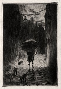 Regen und Regenschirm, ca. 1875