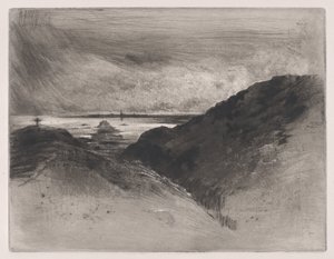 Die Klippe - Bucht von Saint-Malo von Felix Hilaire Buhot