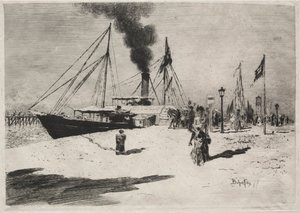 Der Kai von Trouville, 1877 von Felix Hilaire Buhot