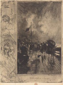 Eine Landung in England von Felix Hilaire Buhot