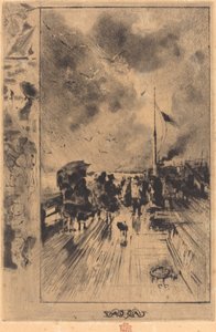 Eine Pier in England, 1879 von Felix Hilaire Buhot