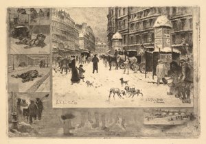 Winter in Paris von Felix Hilaire Buhot