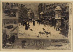 Winter in Paris von Felix Hilaire Buhot