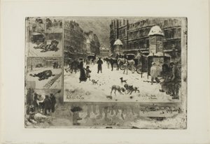 Winter in Paris von Felix Hilaire Buhot