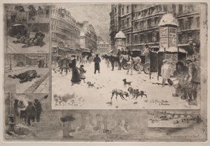 Winter in Paris von Felix Hilaire Buhot