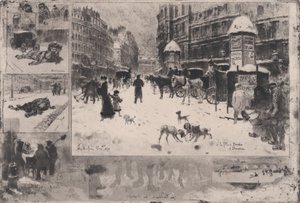 Winter in Paris, 1879 von Felix Hilaire Buhot