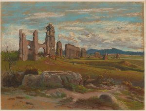 Die Aqua Claudia in der römischen Campagna von Felix Hippolyte Lanoue