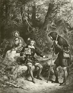 Wie es euch gefällt. Akt IV-Szene III von Felix Octavius Carr Darley