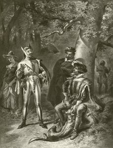 Wie es euch gefällt. Akt V-Szene IV von Felix Octavius Carr Darley