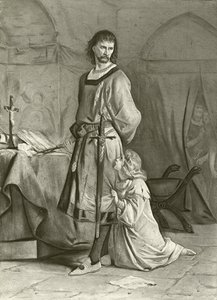 König Johann. Akt IV, Szene I (Gravur) von Felix Octavius Carr Darley