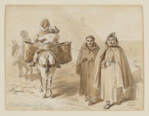 „Auf der Corniche-Straße“, eine frühe Idee für „Skizzen aus dem Ausland mit Feder und Bleistift“ von Felix Octavius Carr Darley