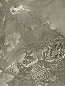 Der Sturm. Akt I, Szene I (Gravur) von Felix Octavius Carr Darley