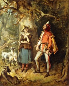 Touchstone und Audrey, 1886 von Felix Octavius Carr Darley