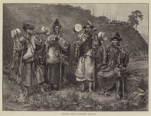Reisende Lamas in Darjeeling, Himalaya von Felix Regamey