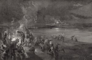 Deutsche Wache am Fluss Maas von Felix Schwormstadt