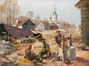 Friedliche Arbeit hinter der Front in Russisch-Polen