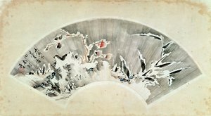Felsen und Bambus im Schnee, Jiaoxian, Provinz Shangdong