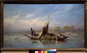 Familie in einem Boot von Feodor Alexandrovich Vassiliev