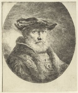 Büste eines alten Mannes mit Samtbarett von Ferdinand Bol