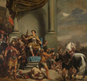 Konsul Titus Manlius Torquatus befiehlt die Enthauptung seines Sohnes von Ferdinand Bol