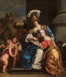 Margarita Trip als Minerva, unterrichtet ihre Schwester Anna Maria Trip von Ferdinand Bol