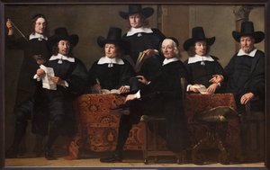 Präsident der Amsterdamer Weinhändlergilde (Niederlande). Gemälde von Ferdinand Bol (1616-1680), Öl auf Leinwand, um 1659. Niederländische Kunst von Ferdinand Bol