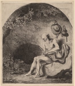 Heiliger Hieronymus in der Höhle von Ferdinand Bol