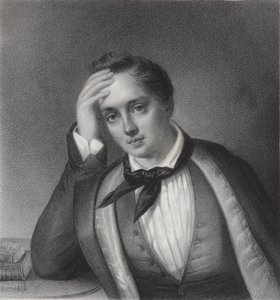 Porträt des Dichters Jewgeni Abramowitsch Baratynski 1800-1844, 1830er von Ferdinand Chevalier