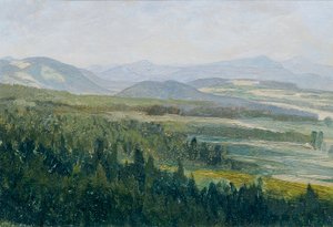 Böhmisches Mittelgebirge (aus der Mappe „16 Ansichten tschechischer Landschaften 