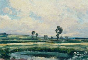 Elbeland (aus der Mappe „16 Ansichten tschechischer Landschaften 