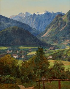 Der Dachstein vom Sophien-Doppelblick bei Ischl von Ferdinand Georg Waldmuller