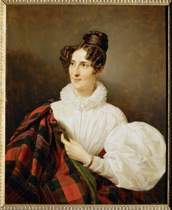 Dame in einem weißen Kleid