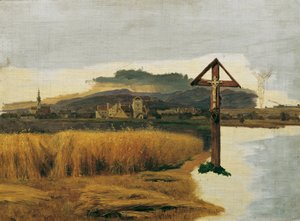 Landschaft von Brunn am Gebirge von Ferdinand Georg Waldmuller